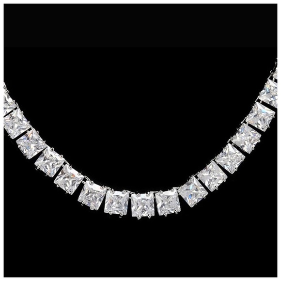 Swarovski Crystals 50 Carat The Matika Tennis Necklace - Picture 5 of 9